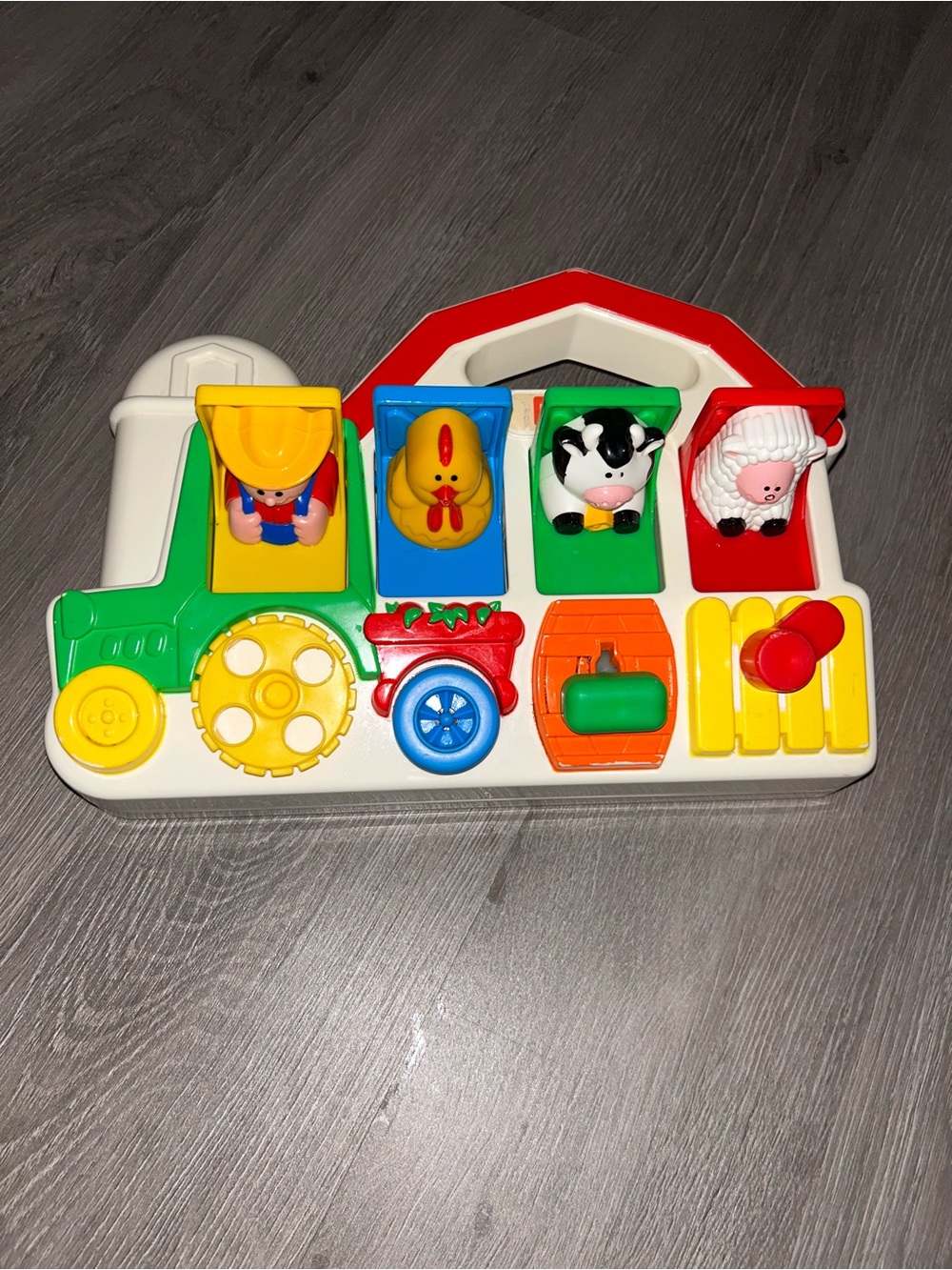 Vintage: Fisher-Price Pop Up Farm Animals Tractor Toy
